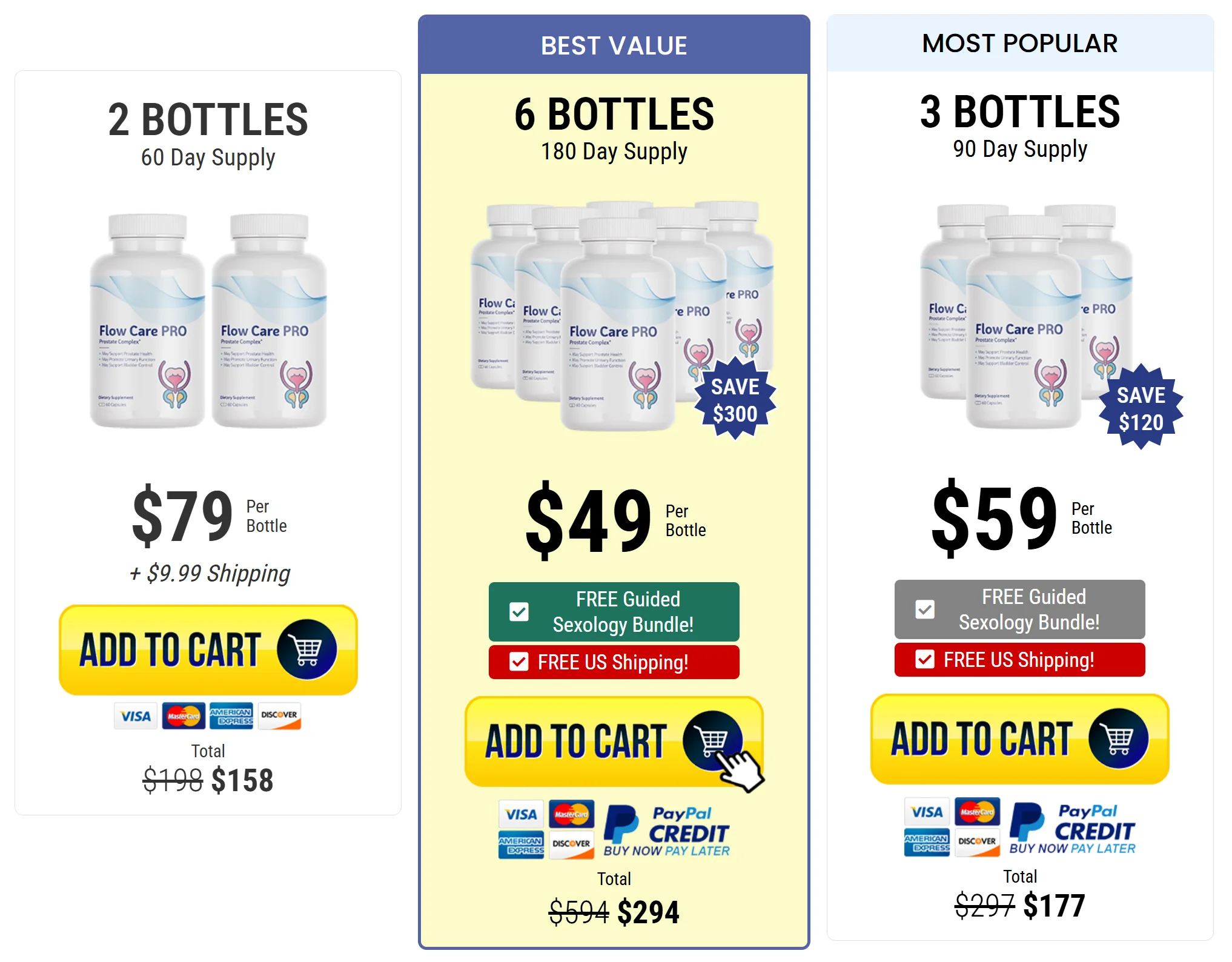 Flow Care PRO order page 1